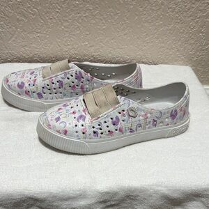 Kids Slip-On Shoes - Purple and White